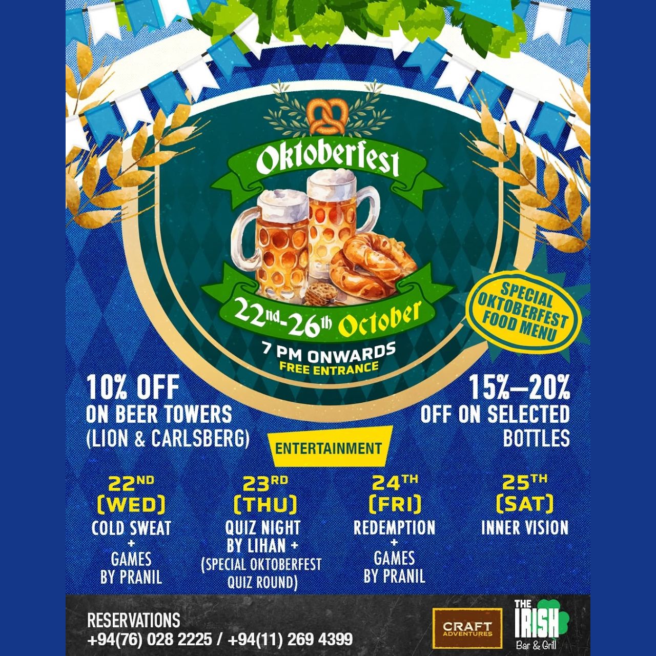 Oktoberfest returns to The Irish
