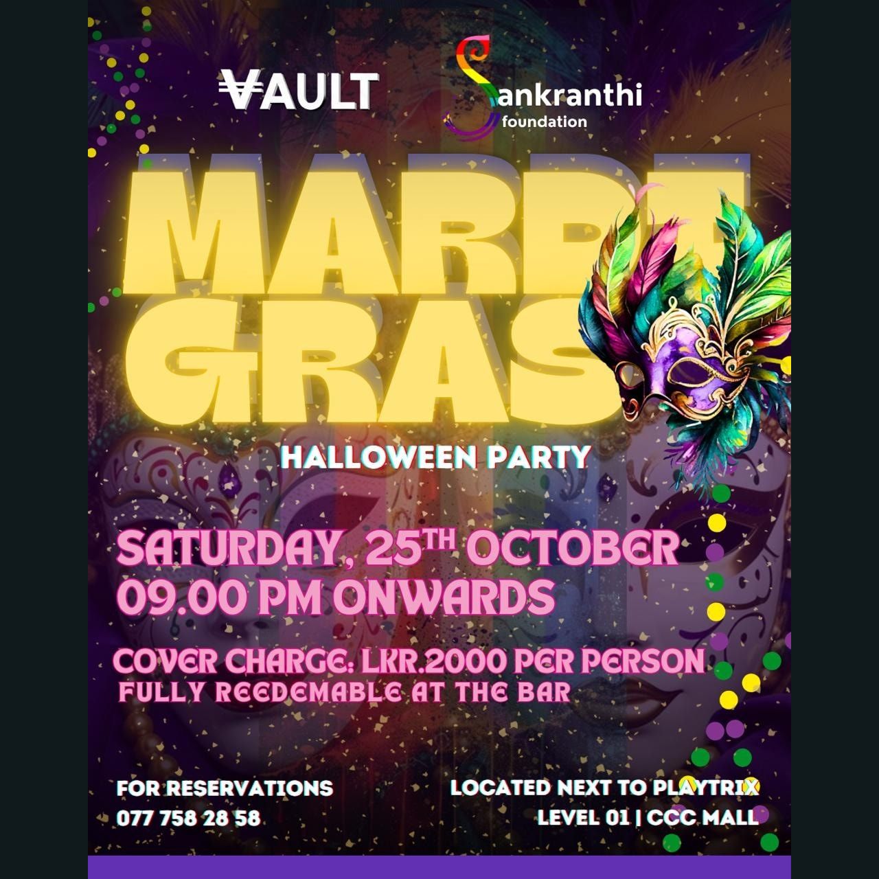 Mardi Gras Mayhem meets Halloween Magic!