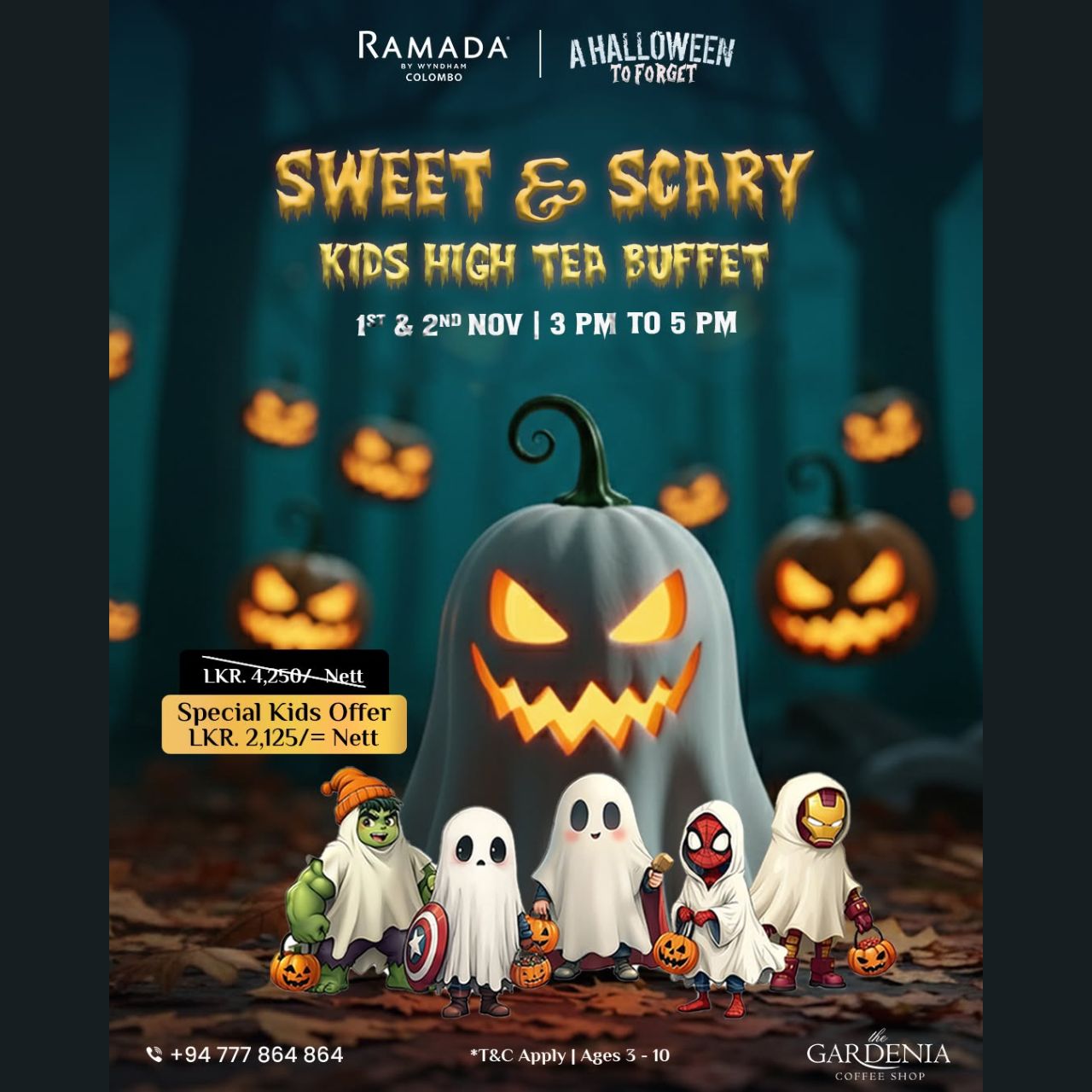 Sweet and Scary Kids High Tea Buffet