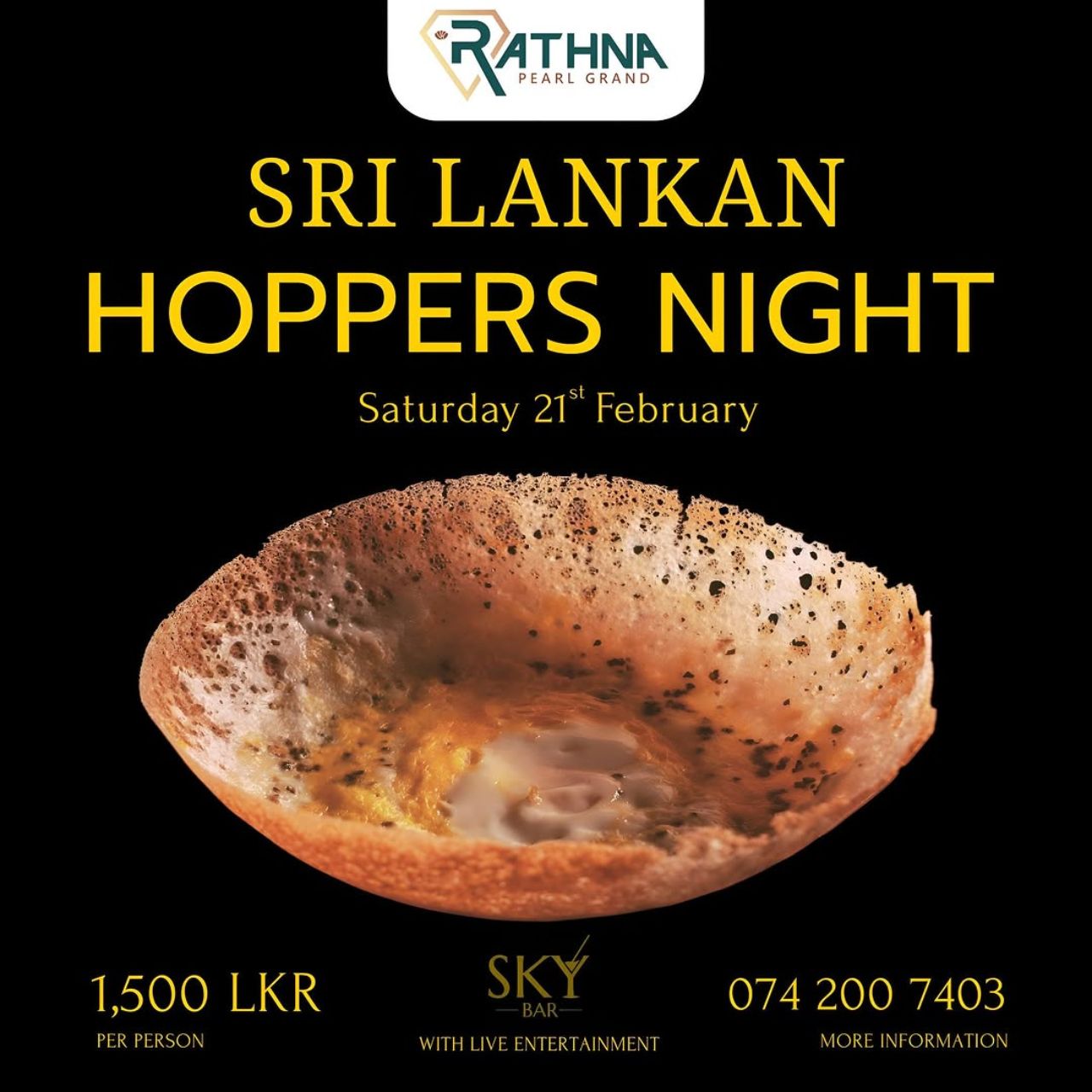 SRI LANKAN HOPPERS NIGHT