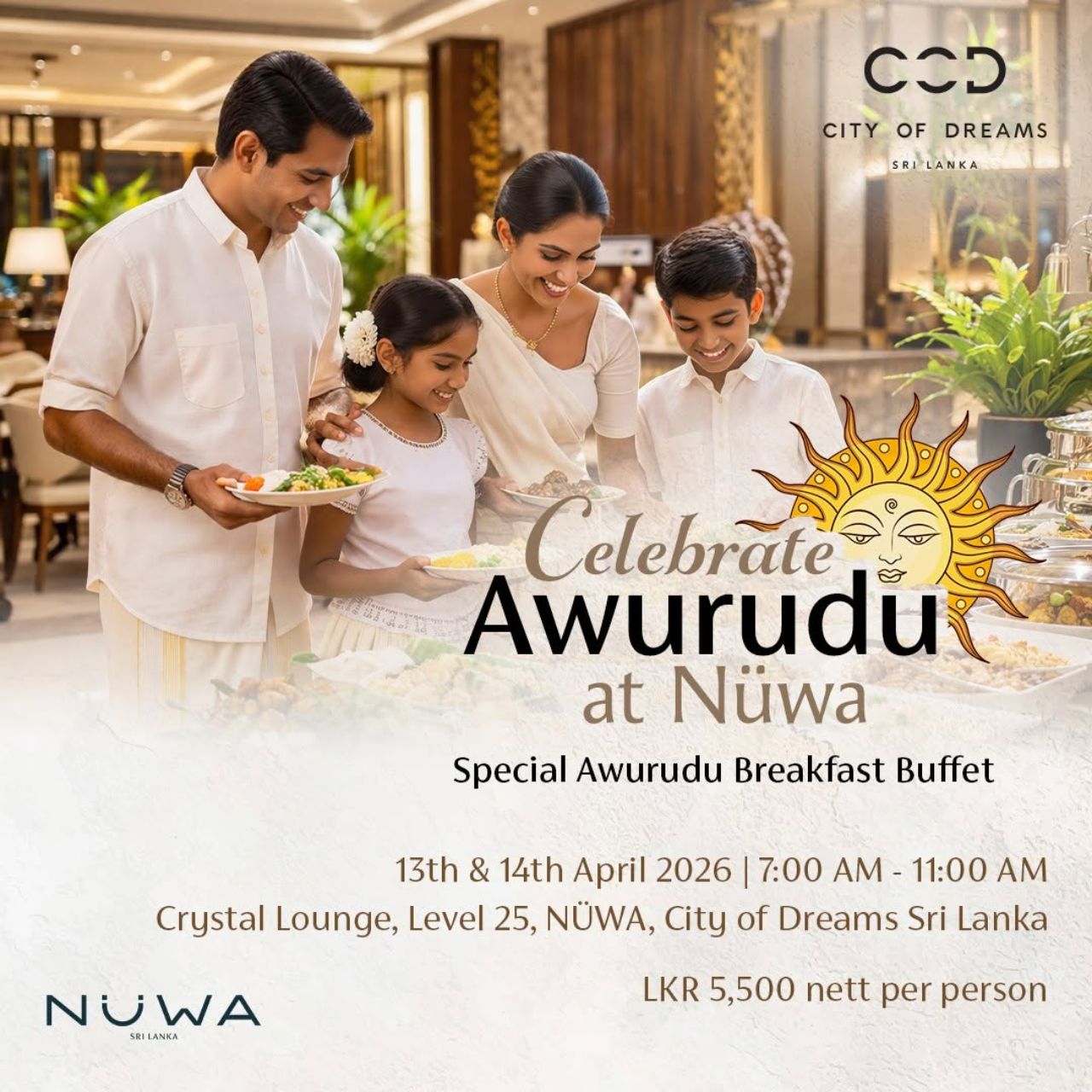 Awurudu Breakfast at Nüwa Crystal Lounge