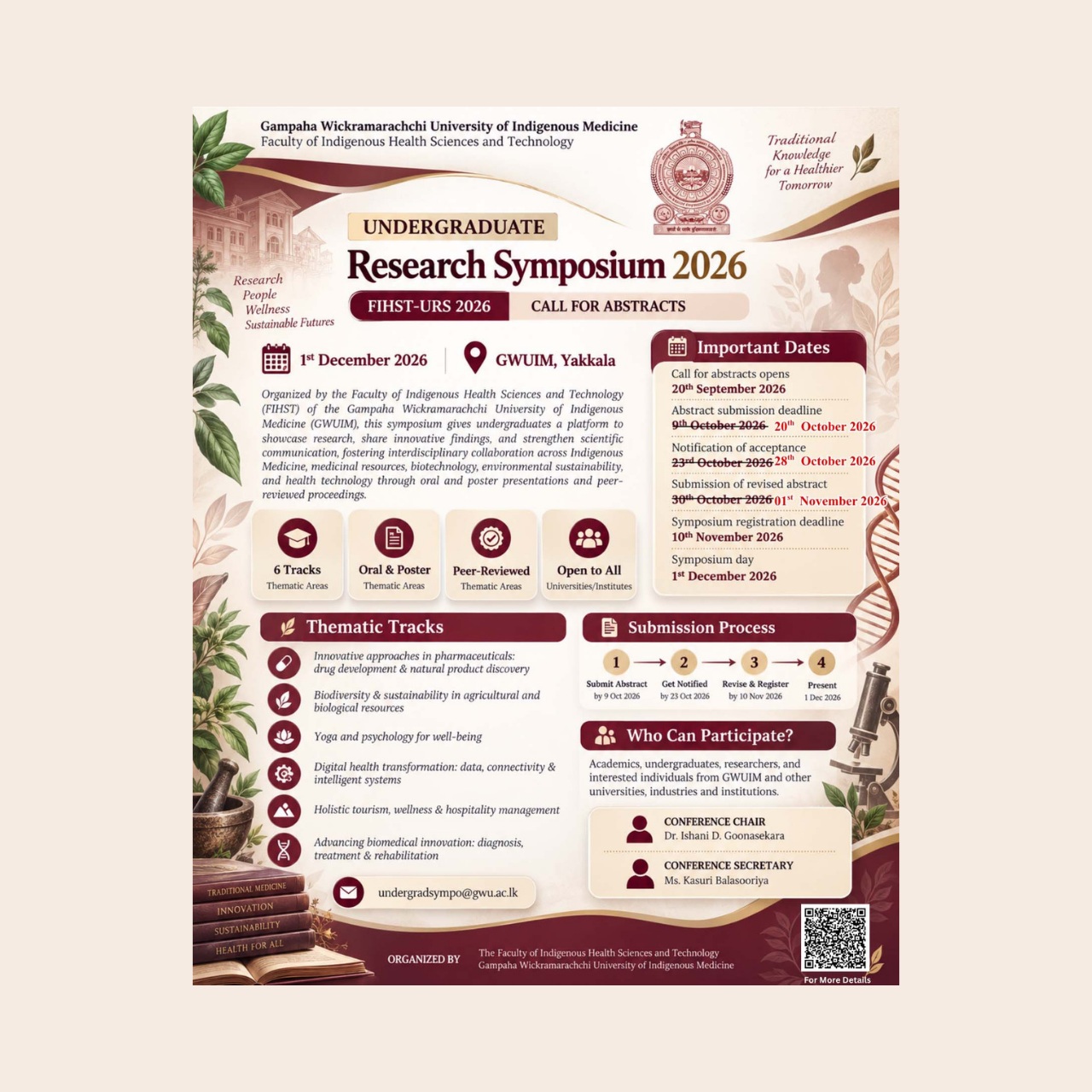 GWUIM FIHST Undergraduate Research Symposium 2026