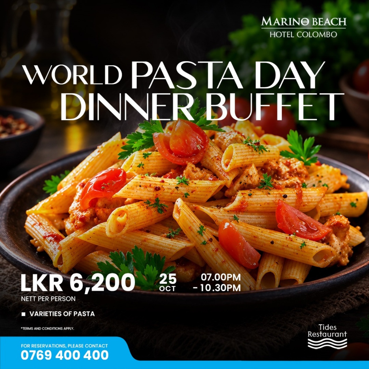 World Pasta Day Dinner Buffet — Marino Beach Colombo